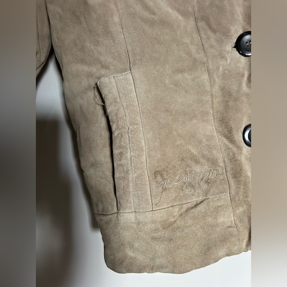 686 insulated Women's Beige Leather Jacket small VERY WARM - Picture 8 of 9